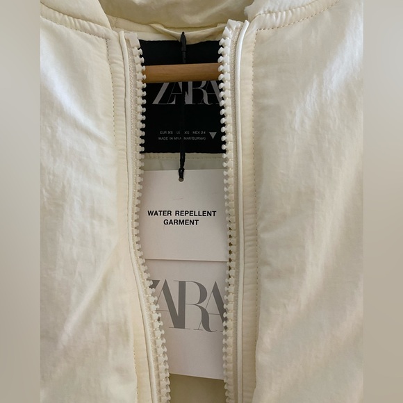 water repellent oversizes bomber jacket ecru - Picture 11 of 14